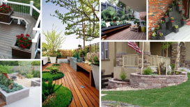 33 Amazing Decks With Built-In Planters Ideas For Outdoors