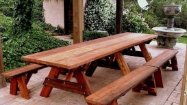 Here Are 11 Gorgeous Ideas For Your Backyard Picnic Benches
