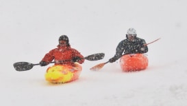 Snow Kayaking